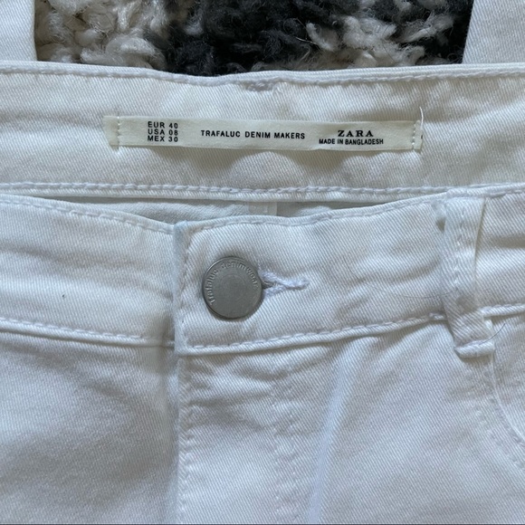 Zara White Cropped Denim - Picture 3 of 3